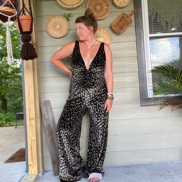 Show Me Your MuMu Pants - Show Me Your Mumu Leona glitter cheetah jumpsuit